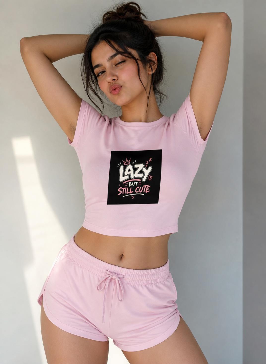 Lazy But Still Cute Graphic Baby Tee